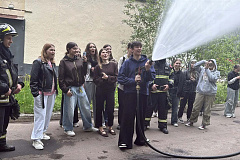 В ГБПОУ «Колледж индустрии гостеприимства и менеджмента № 23» прошло тренировочное пожарно-тактическое учение.